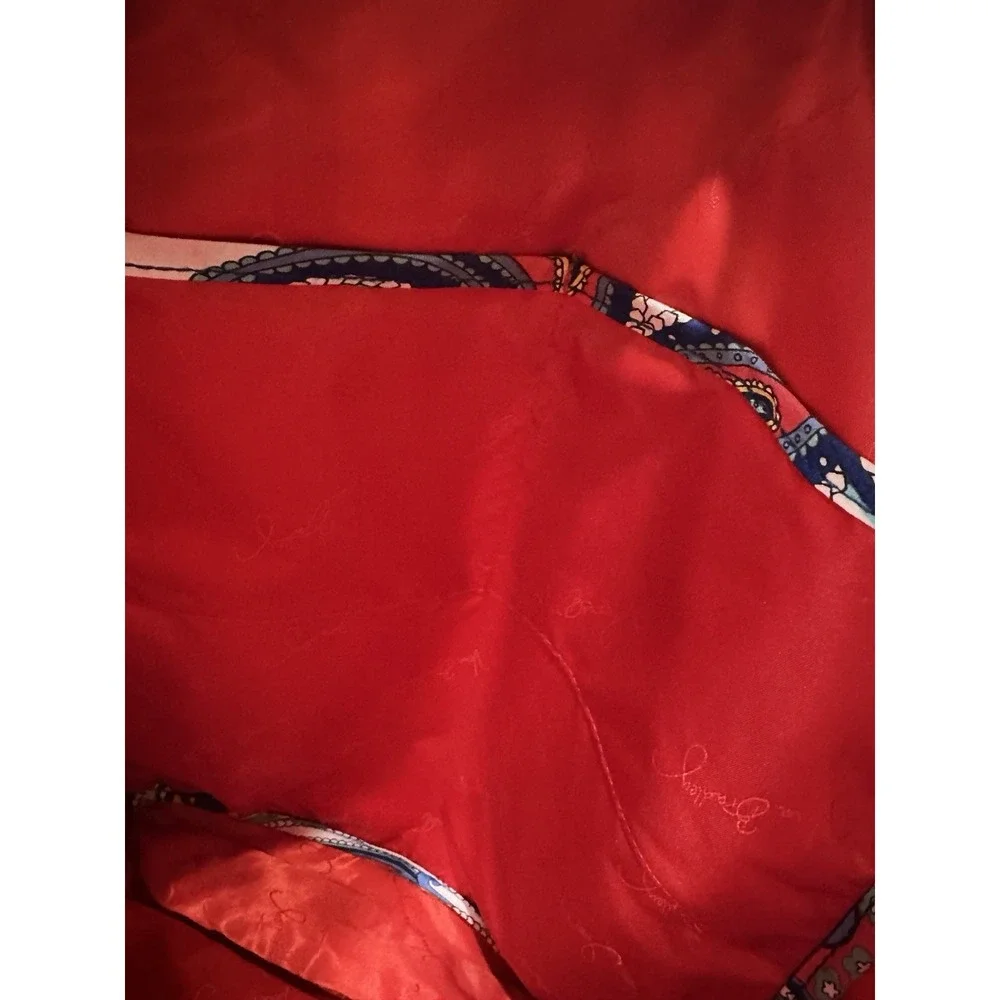 Vera Bradley Marina Paisley Full Size Backpack Retired Quilted Cotton Laptop Bag